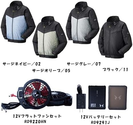 サンエス空調服フルセット(バッテリー・ファン・長袖服2着　サイズLL) サンエス KF92501-SET（スターターセット）｜空調服・EFウェア